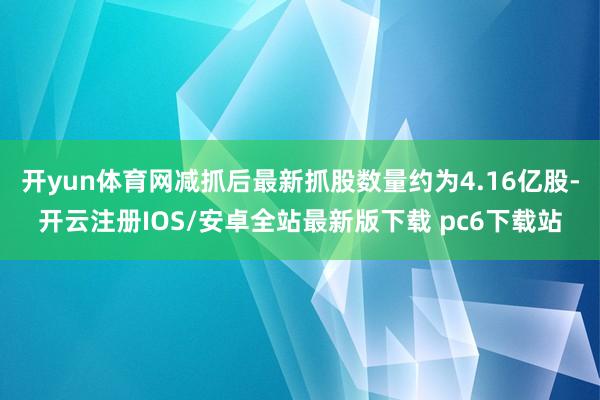 开yun体育网减抓后最新抓股数量约为4.16亿股-开云注册IOS/安卓全站最新版下载 pc6下载站