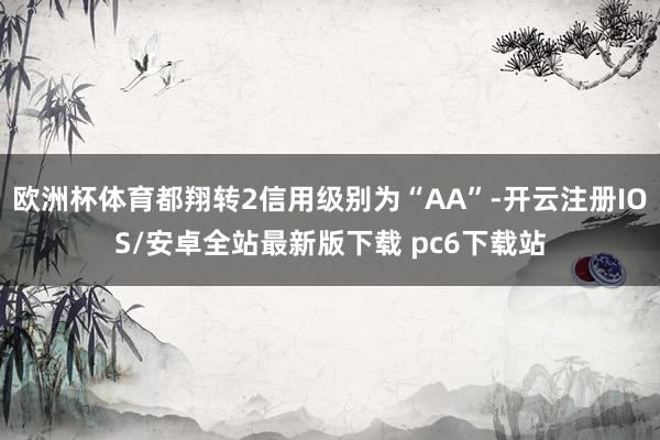 欧洲杯体育都翔转2信用级别为“AA”-开云注册IOS/安卓全站最新版下载 pc6下载站