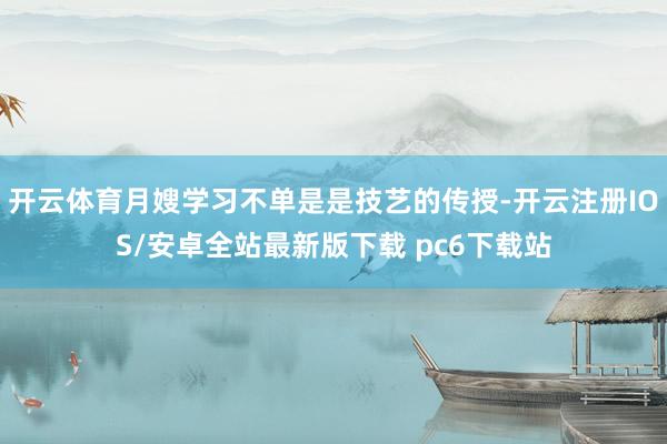 开云体育月嫂学习不单是是技艺的传授-开云注册IOS/安卓全站最新版下载 pc6下载站
