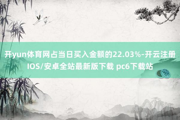 开yun体育网占当日买入金额的22.03%-开云注册IOS/安卓全站最新版下载 pc6下载站