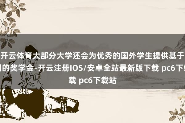 开云体育大部分大学还会为优秀的国外学生提供基于获利的奖学金-开云注册IOS/安卓全站最新版下载 pc6下载站