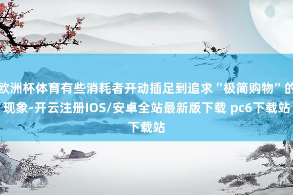 欧洲杯体育有些消耗者开动插足到追求“极简购物”的现象-开云注册IOS/安卓全站最新版下载 pc6下载站