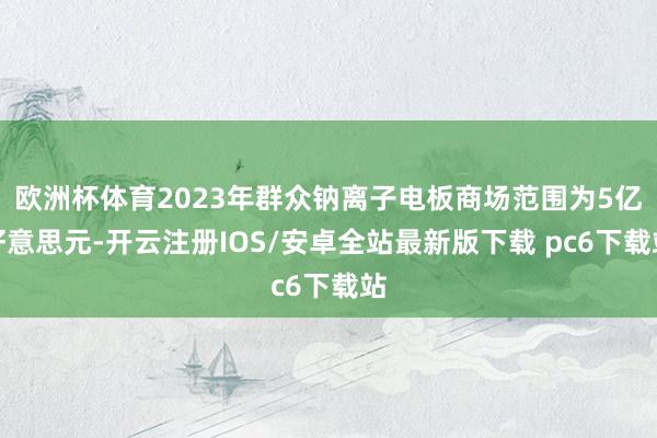欧洲杯体育2023年群众钠离子电板商场范围为5亿好意思元-开云注册IOS/安卓全站最新版下载 pc6下载站