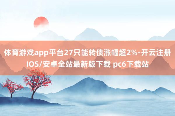 体育游戏app平台27只能转债涨幅超2%-开云注册IOS/安卓全站最新版下载 pc6下载站