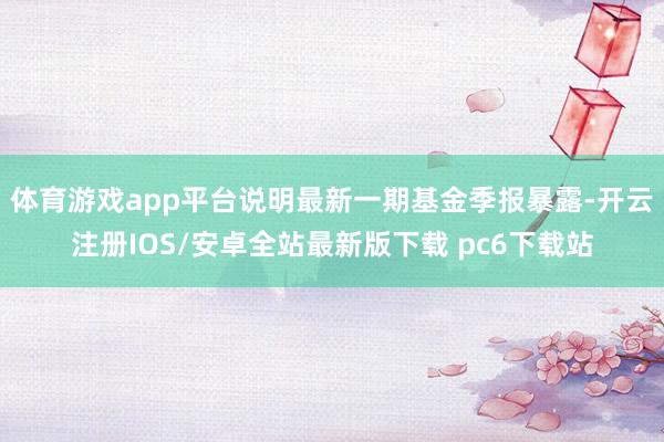 体育游戏app平台说明最新一期基金季报暴露-开云注册IOS/安卓全站最新版下载 pc6下载站
