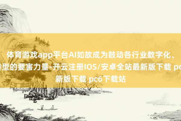 体育游戏app平台AI如故成为鼓动各行业数字化、智能化转型的要害力量-开云注册IOS/安卓全站最新版下载 pc6下载站